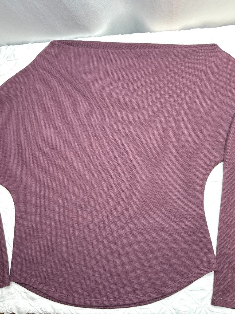 We the Free Asymmetric Boatneck Londontown Thermal Top Large Artsy Indie Leisure